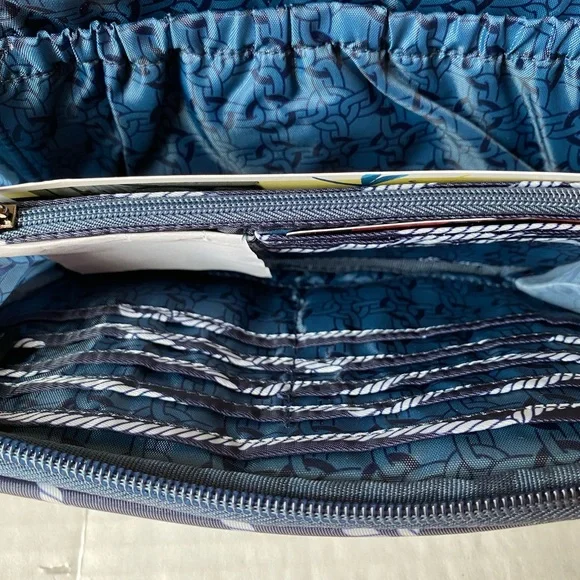 Lug Roundabout 2 Convertible Wallet Crossbody Nautical Navy New - Picture 10 of 16